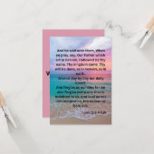 Carte Luc 11:2-4 KJV Bible Scripture Pic Greeting (Devant/Arrière en situation)