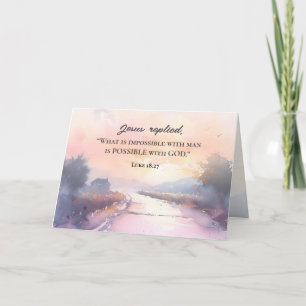 Carte Luc 18:27 Jésus répondit Possible avec la Bible de