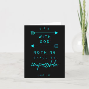 Carte Luc 1 37 Avec Dieu Impossible Bible Verse Citation