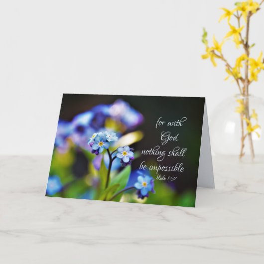 Carte Luc 1:37 Car avec Dieu, rien ne sera impossible (Fleur jaune)