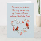 Carte Luc 2:11 Écriture Noël Bible Verset Blank (Devant)