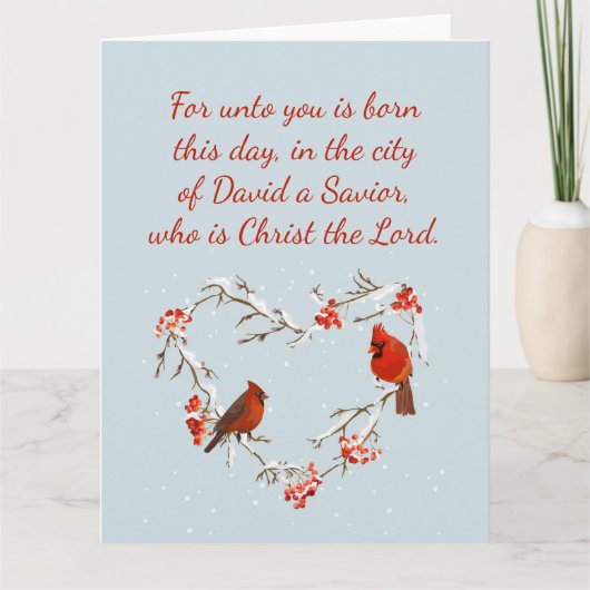 Carte Luc 2:11 Écriture Noël Bible Verset Blank (Devant)