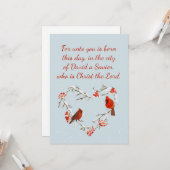 Carte Luc 2:11 Écriture pour le verset biblique de Noël (Devant/Arrière en situation)