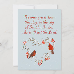 Carte Luc 2:11 Écriture pour Noël Bible Verse