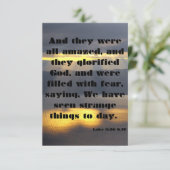 Carte Luc 5:26 KJV Bible Scripture Pic Greeting (Debout devant)