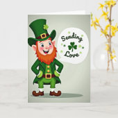 Carte Luck Leprechaun Sending Love Card (Fleur jaune)