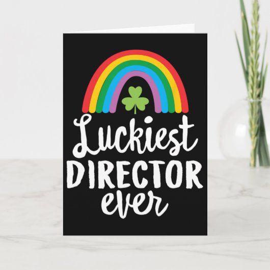 Carte Luckiest Director Ever St Patrick Day Shamrocks  (Devant)