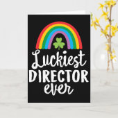 Carte Luckiest Director Ever St Patrick Day Shamrocks  (Fleur jaune)