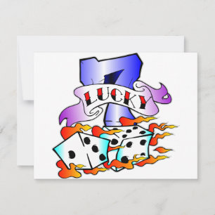 Carte Lucky 7 avec dés