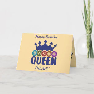 Carte Lucky Bingo Queen Anniversaire