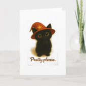 Carte Lucky Black Cat Emi – Pretty Please Witch Hat (Devant)