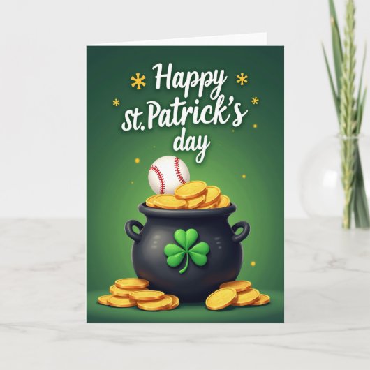 Carte Lucky Black Pot St Patricks Day Card (Devant)