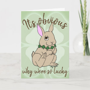 Carte Lucky Bunny Rabbit St. Patrick's Day Card