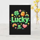 Carte Lucky Charm Patricks Day Pot Of Gold Irish Shamroc (Fleur jaune)