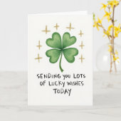 Carte Lucky Clover Painted Art Card (Fleur jaune)