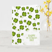 Carte Lucky Clover St. Patrick's Day (Fleur jaune)