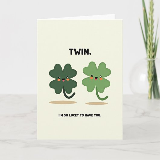Carte Lucky Clovers vous aimant (Devant)