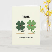 Carte Lucky Clovers vous aimant (Fleur jaune)