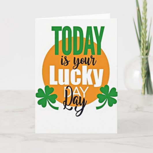 Carte Lucky Day Orange Circle Card (Devant)