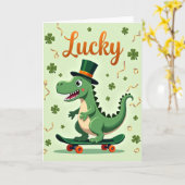 Carte Lucky Dino Fun Time (Fleur jaune)