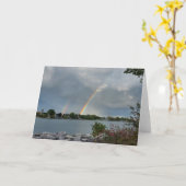 Carte Lucky Double Rainbow Grey Card (Fleur jaune)