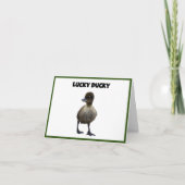 Carte Lucky Duck Funny Cute Duckling Oiseau Photo Art (Devant)