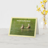 Carte Lucky Duck Valentine (Fleur jaune)