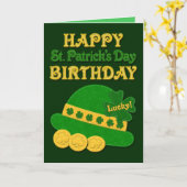 Carte Lucky Fet Casquette | Saint Patrick's Day (Fleur jaune)