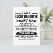 Carte Lucky fille Crazy Maman (Debout devant)