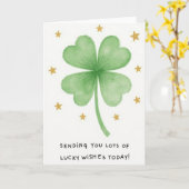 Carte Lucky Four Leaf Clover Wishes Card (Fleur jaune)