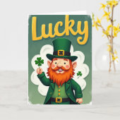 Carte Lucky Gold Leprechaun Card (Fleur jaune)
