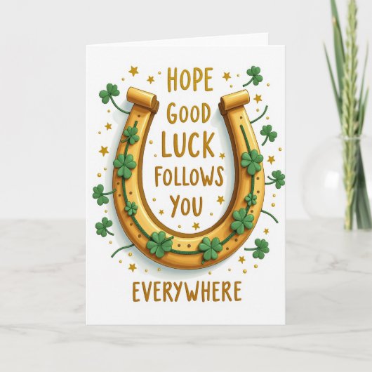 Carte Lucky Golden Horseshoe Card (Devant)
