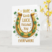 Carte Lucky Golden Horseshoe Card (Fleur jaune)