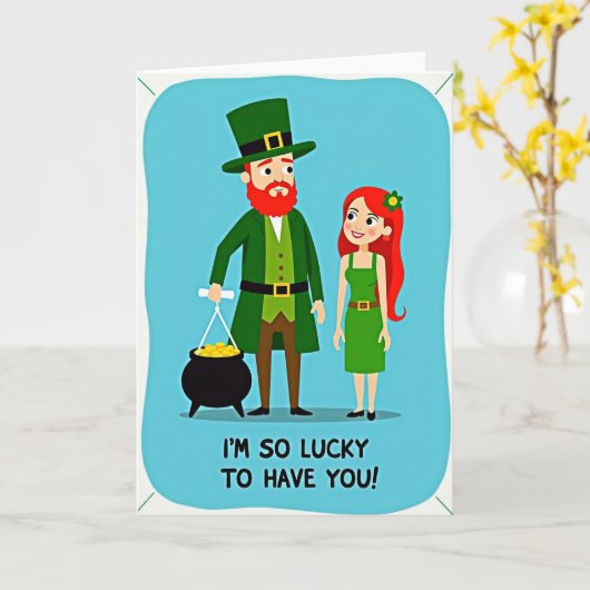 Carte Lucky Green Pattern Card (Fleur jaune)