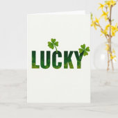 Carte Lucky Greenery Greeting Card (Fleur jaune)