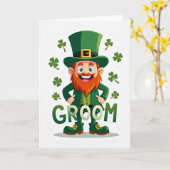 Carte Lucky Groom Leprechaun Card (Fleur jaune)