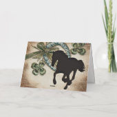 Carte Lucky Horseshoe et Horse St. Patrick's Day (Dos)