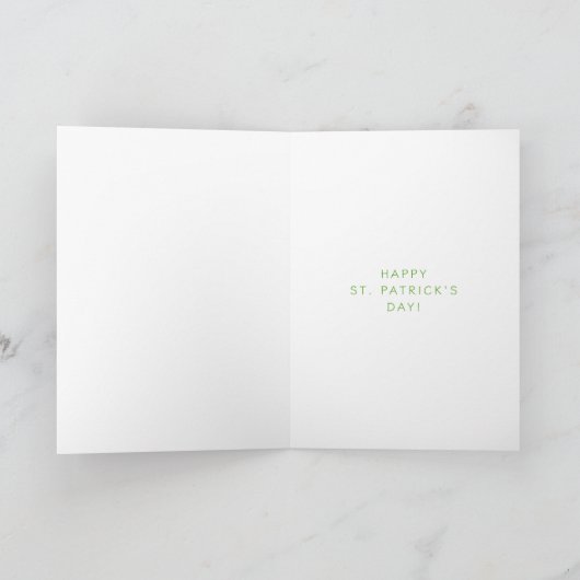 Carte Lucky Horseshoes & Irish Clover St. Patrick's Day (Intérieur)