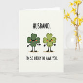 Carte Lucky Husband Faux Gold Foil Card (Fleur jaune)