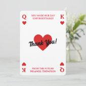 Carte Lucky In Love Couples Douche Merci Photo (Debout devant)