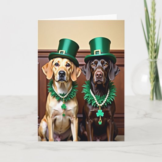 Carte Lucky Labs St Patricks Day Card (Devant)