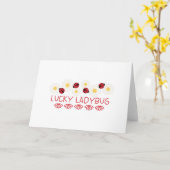 Carte Lucky Ladybug (Fleur jaune)