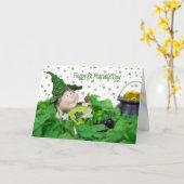 Carte Lucky Leprechaun (Fleur jaune)