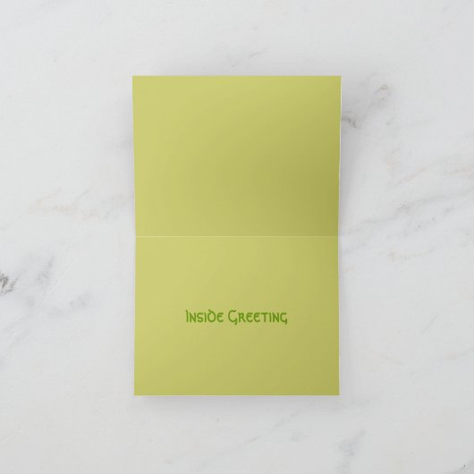 Carte Lucky Leprechaun Avec Shamrocks (Intérieur)