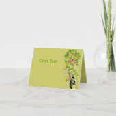 Carte Lucky Leprechaun Avec Shamrocks (Devant)