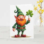 Carte Lucky Leprechaun Glitter Texture Card (Fleur jaune)