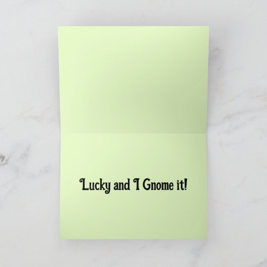 Carte Lucky Leprechaun Gnomes (Intérieur)