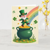 Carte Lucky Leprechaun Gold Coin Card (Fleur jaune)