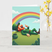 Carte Lucky Leprechaun Laughter Card (Fleur jaune)
