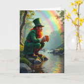 Carte Lucky Leprechaun Rainbow Day Card (Fleur jaune)